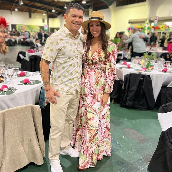 Pink Lily Where I Want To Be Tropical Printed Maxi Dress - Picture 8 of 12